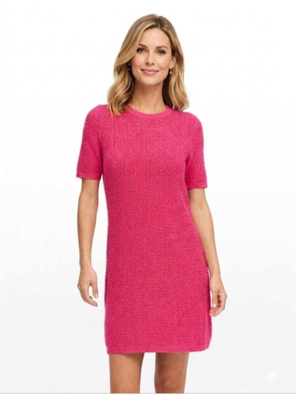 NWT Banana Republic Fuchsia Pink Pointelle Knitted Dress
